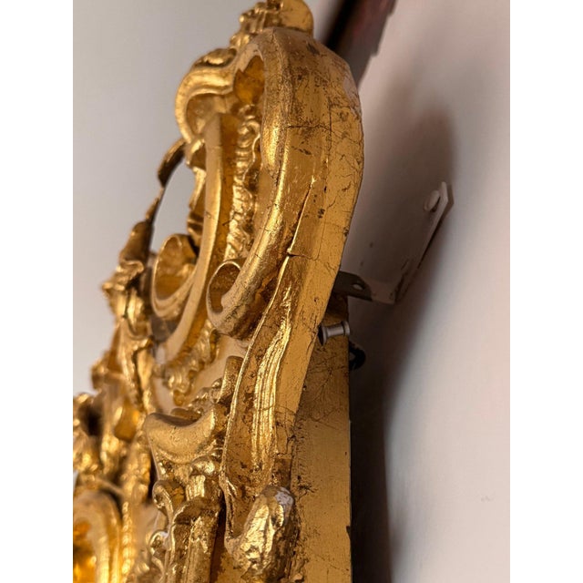 Wood Monumental 19th-Century Rococo Revival Giltwood Pier Mirror &Amp; Matching Console, C. 1860–1875 For Sale - Image 7 of 13