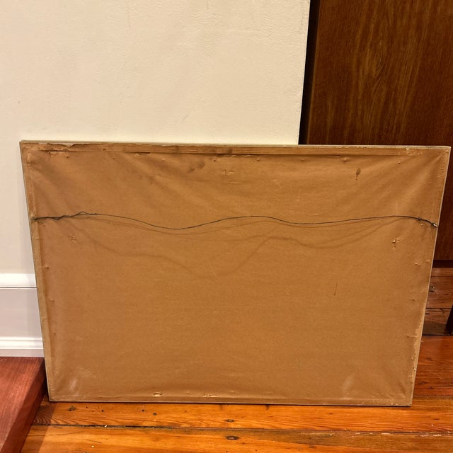 Mid 20th Century “Saffron Scent” Vintage Original Wood Block Print by Helen Siegel For Sale - Image 10 of 12