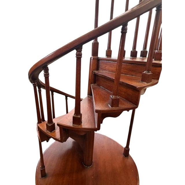Antique Mahogany Spiral Staircase Model For Sale - Image 4 of 12