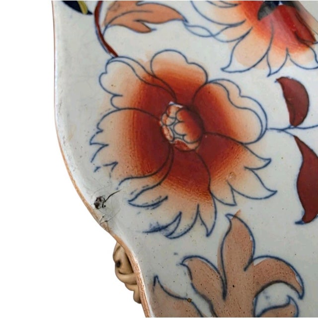 Ink Blue Large 19th-Century Amherst Japan South Wales Pottery Platter For Sale - Image 8 of 18