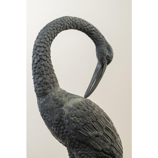 Unknown, Large Herons, 1950s, Bronze, Set of 2 For Sale - Image 5 of 10