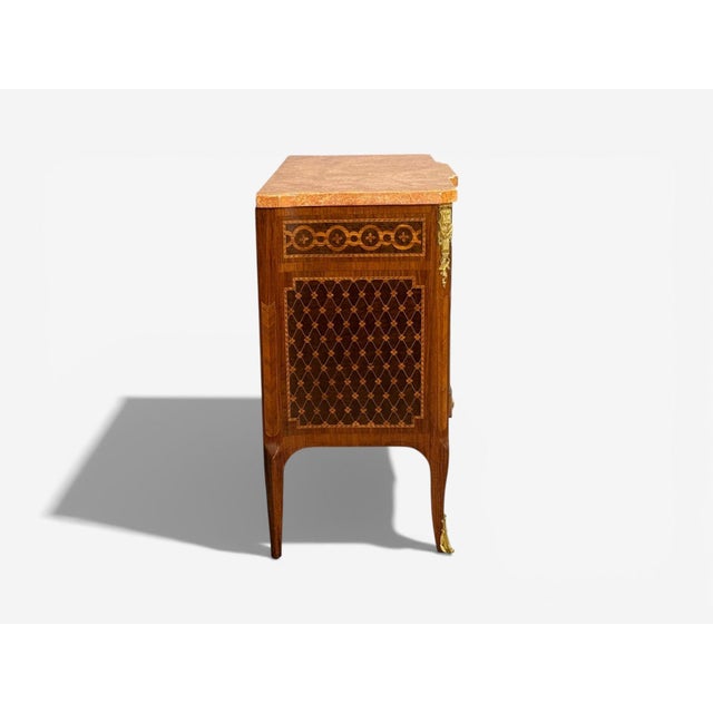 Louis Xvi, Commode, Bronze, Parquetry, Faux Marble, France, 20th C. For Sale - Image 13 of 15