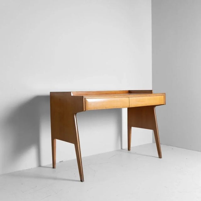 Mid-Century Inlaid Wood Desk, 1950s For Sale - Image 10 of 10