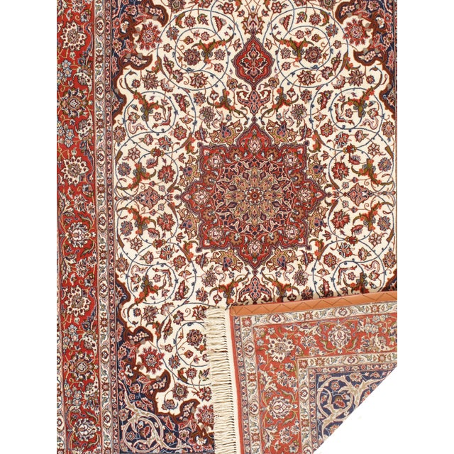 Pasargad DC Fine Hand Knotted Silk & Wool Signed Rug For Sale - Image 4 of 4