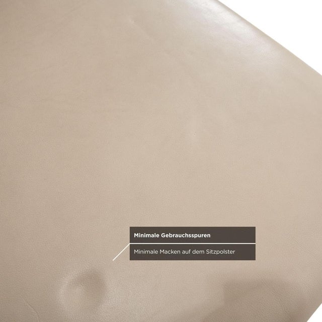 Leather Rossini Stool in Cream Beige from Koinor For Sale - Image 5 of 11