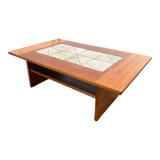 1970s Vintage Gangsø Møbler Teak Tile Coffee Table For Sale