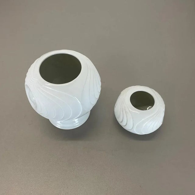 Op Art Porcelain Vase from Royal Bavaria KPM, Germany, 1970s, Set of 2 For Sale - Image 12 of 15