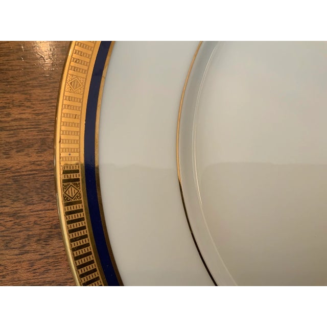 1980s Bernardaud Madison Platinum Dinner Plate For Sale - Image 5 of 6