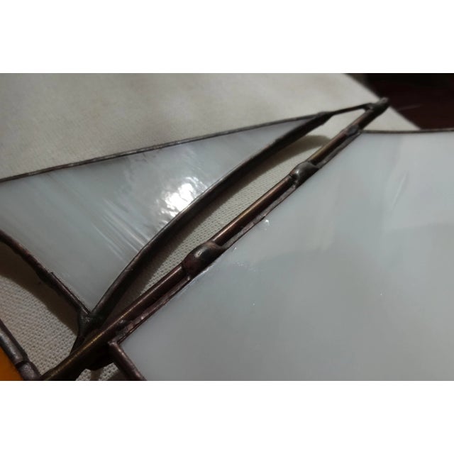 Late 20th Century Stained-Glass Sailboat on Rock For Sale - Image 10 of 11