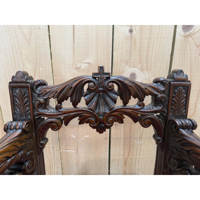 Bishops Throne in Carved Wood, 1800s For Sale - Image 5 of 10