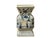 This exquisite antique Chinese blue and white ceramic vase jar is finely rendered in an unusual faceted, baluster-inspired...