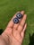 9.69ct Deep Blue Sapphire & Diamond Floral Halo Stud Earrings in 14k White Gold- A Pair For Sale In New York - Image 6 of 14