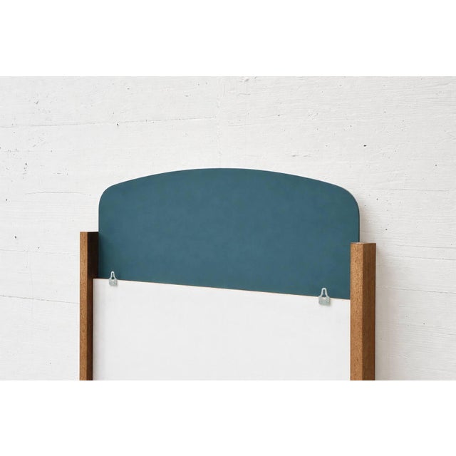 Minimalist Wall Mirror with Wooden Frame, 1970s For Sale - Image 10 of 12