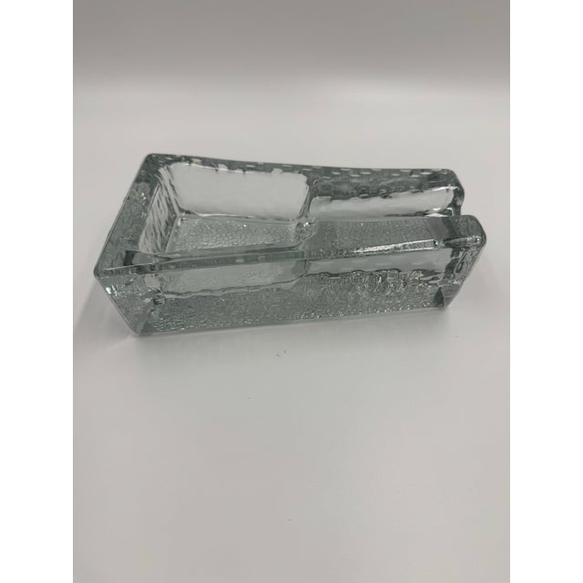 Postmodern Vintage Postmodern Cigar Pipe Glass Ashtray For Sale - Image 3 of 3