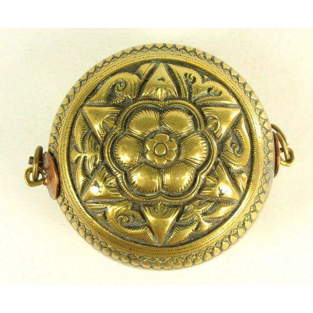 Circa 1856 Balinese Brass Betel Nut Lime Container, Dutch East Indies For Sale In Houston - Image 6 of 13