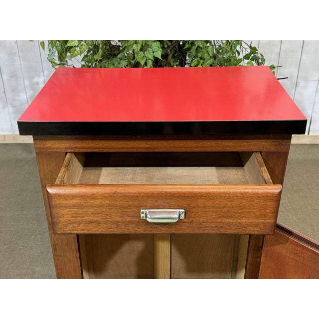 Industrial Bistro Buffet in Mahogany with Formica Top, 1950s For Sale - Image 3 of 16