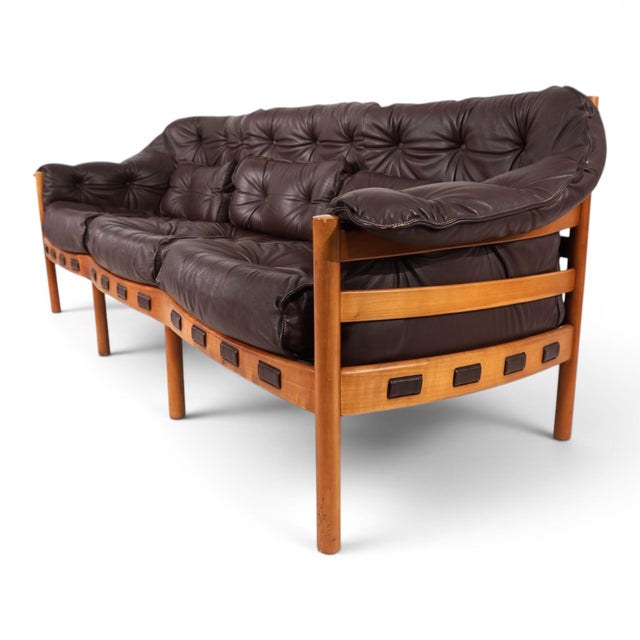 1960s 3-Seater Leather Sofa by Sven Ellekaer for Coja, 1960 For Sale - Image 5 of 13