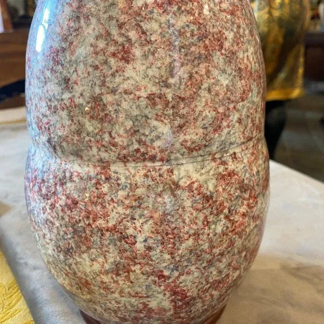 1930s Art Deco Ceramic Italian Vase by Bitossi For Sale - Image 6 of 13