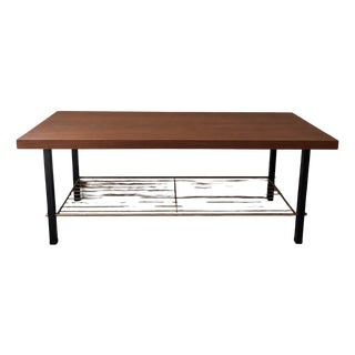 Coffee Table in Wood and Metal For Sale