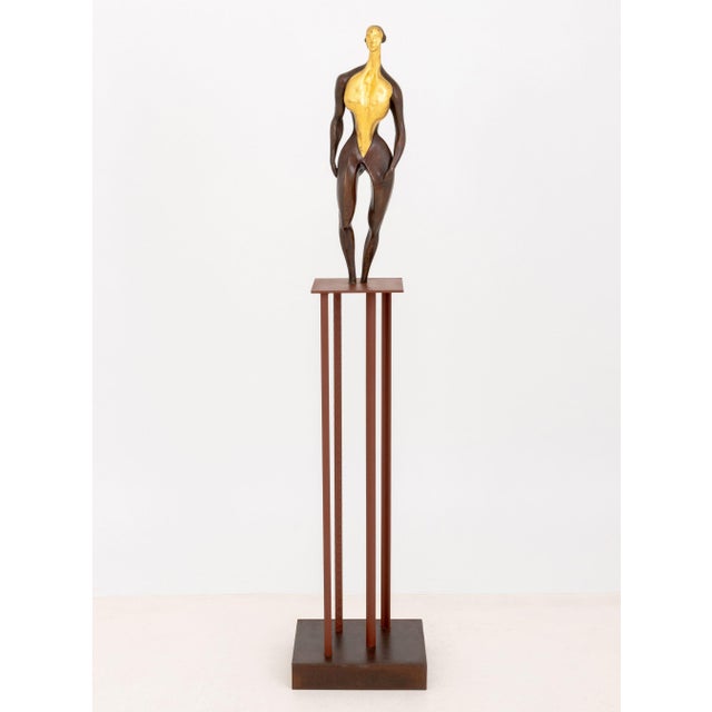 Doris Porter Caesar (American, 1892-1972) Attributed Standing Female Nude Gilt and Patinated Bronze Sculpture, numbered...