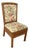 Vintage Pencil Reed Side Chair With Floral Upholstery For Sale