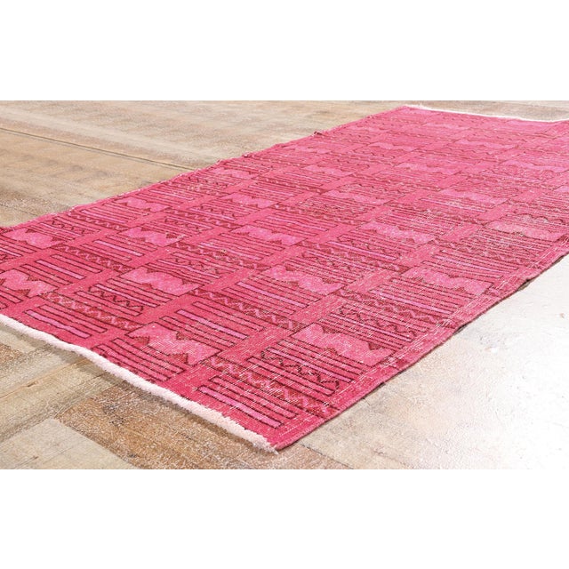 Pink Zeki Muren Vintage Turkish Sivas Rug, 03'09 X 06'05 For Sale - Image 8 of 10