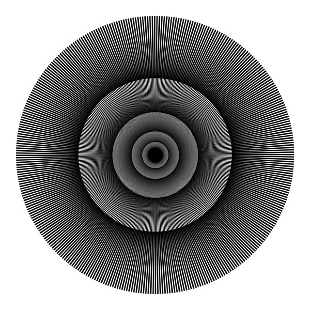 "Black Hole" Contemporary Minimalist Epson Print Mounted to Plexi For Sale