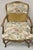 Mid 20th Century Vintage French Country Louis XV Style Upholstered Cane Lounge Arm Chairs - Pair For Sale - Image 5 of 12