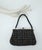 French Black Beaded Handbag With Floral Embroidery, 1950's For Sale - Image 12 of 12