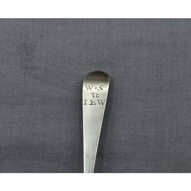 1805 English Set of 4 Sterling Silver Teaspoons by Alice & George Burrows II For Sale - Image 4 of 5