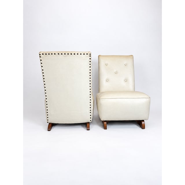 Wood Willem Penaat Style Modernist Lounge Chairs, 1930s — Pair For Sale - Image 7 of 7