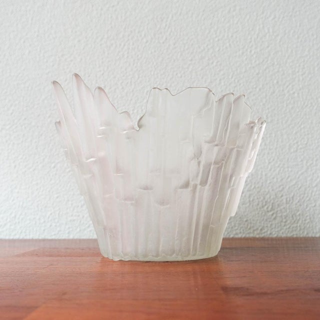 Vintage Northern Lights Glass Bowl by Tauno Wirkkala for Humppila Glass of Finland, 1970s For Sale - Image 17 of 17