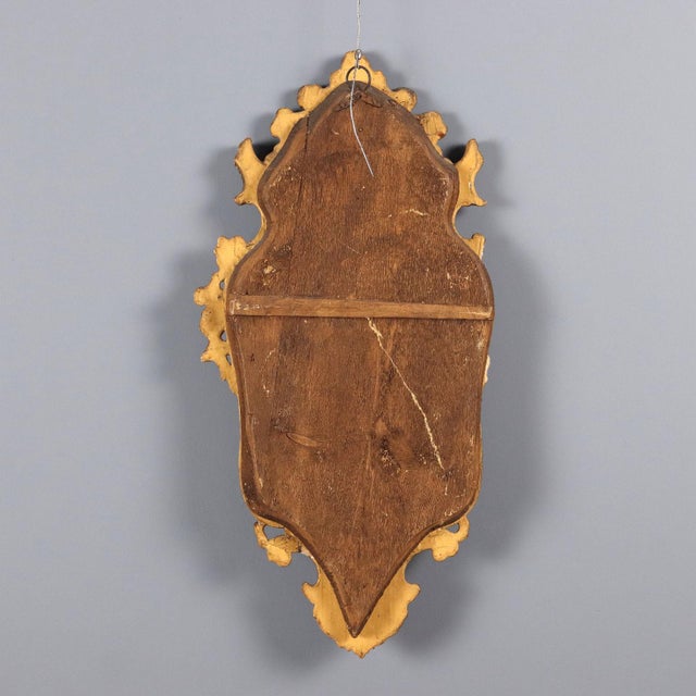 Gold Small Baroque Wall Mirror For Sale - Image 8 of 9