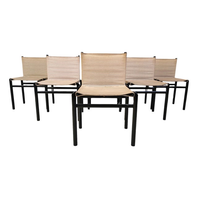 Mastro Dining Chairs by Afra & Tobia Scarpa for Molteni, 1980s, Set of 6 For Sale