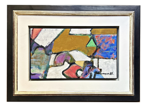 Friedrich Schiemann, Abstract Composition, 1982, Oil on Canvas, Framed