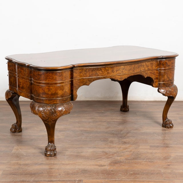 19th Century Rococo Walnut Six Drawer Desk From Denmark For Sale - Image 17 of 17