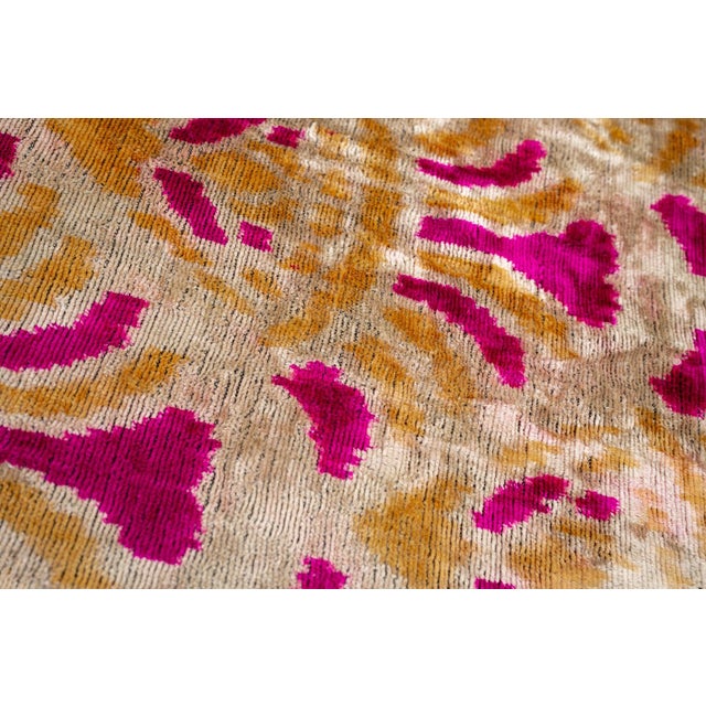 Canvello Handmade Pink and Gold Floral Design Throw Pillow For Sale In San Francisco - Image 6 of 8