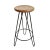2010s Teak Frisbee Bar Stool For Sale - Image 5 of 5