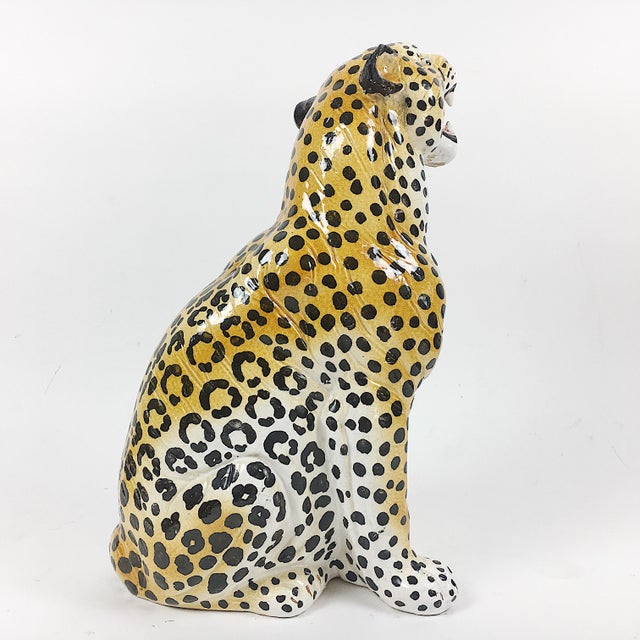 Vintage Italian Ceramic Leopard Sculpture Chairish