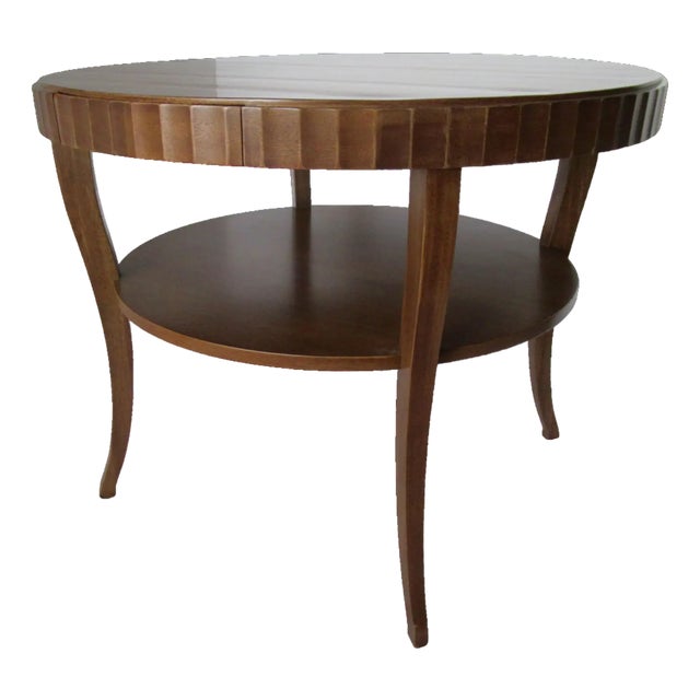 Barbara Barry for Baker Furniture Round Fluted Center Table - Vintage Circa 1990s For Sale