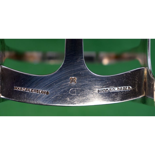 1920s Asprey Bond Street London Pair X Silver Plate C1920s Toast Racks For Sale - Image 5 of 6