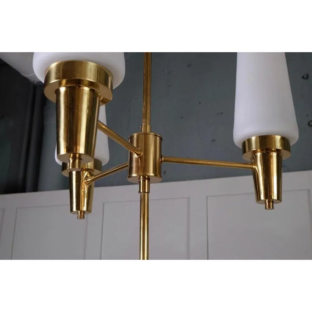 Swedish Brass Chandelier, 1950s For Sale - Image 10 of 13
