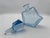 Late 20th Century Pair of Sculptural Light Blue Art Glass Decanters With Faceted Stoppers, Mid-Century Modern For Sale - Image 12 of 15