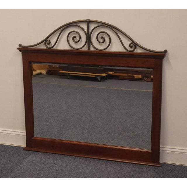 PENNSYLVANIA HOUSE Contemporary Traditional Style 47" Dresser / Wall Mirror w. Metal Scrollwork 44.5" High 47.75" Wide 2"...