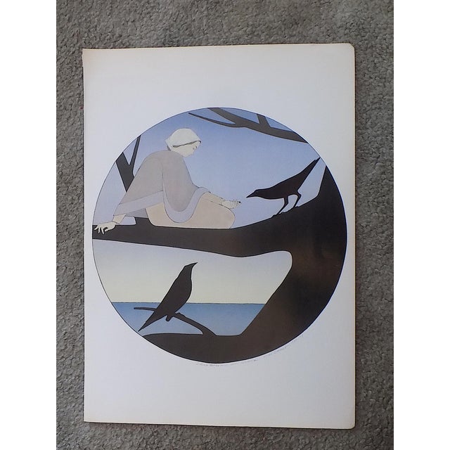 Vintage Signed Will Barnet Lithograph - "Silent Season With Crows" For Sale In Cincinnati - Image 6 of 6