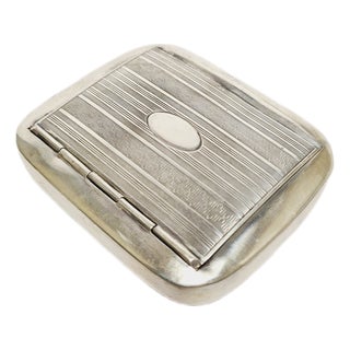 Vintage Polish Silver Cigarettes Box, 1920s For Sale