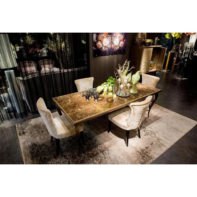Italian Emperador Dark Marble Adam Table from VGnewtrend For Sale - Image 4 of 6