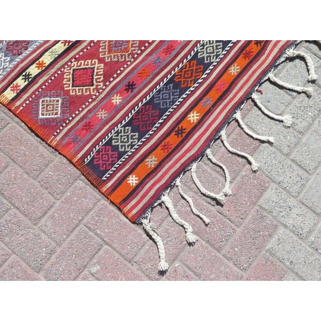 1960s Vintage Turkish Kilim Rug - 61"x91" For Sale - Image 10 of 12