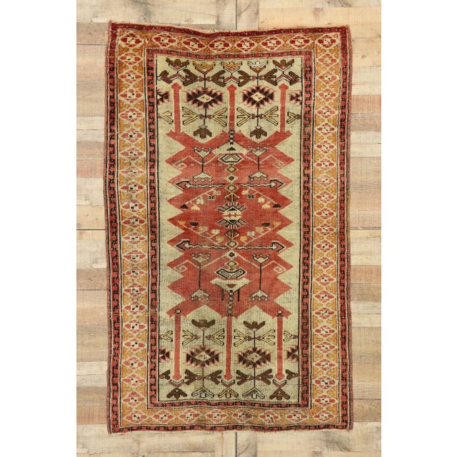Vintage Turkish Oushak Rug, 03'08 X 06'00 For Sale - Image 9 of 10