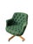 Vintage Green Jack Cartwright Truffled Back Swiveling Club Chairs For Sale - Image 4 of 6